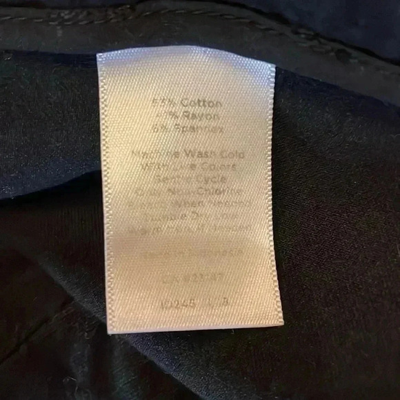 Talbots Women’s 10 Petite High-Waist Straight Curvy Black Cotton Blend Pants - Picture 6 of 8